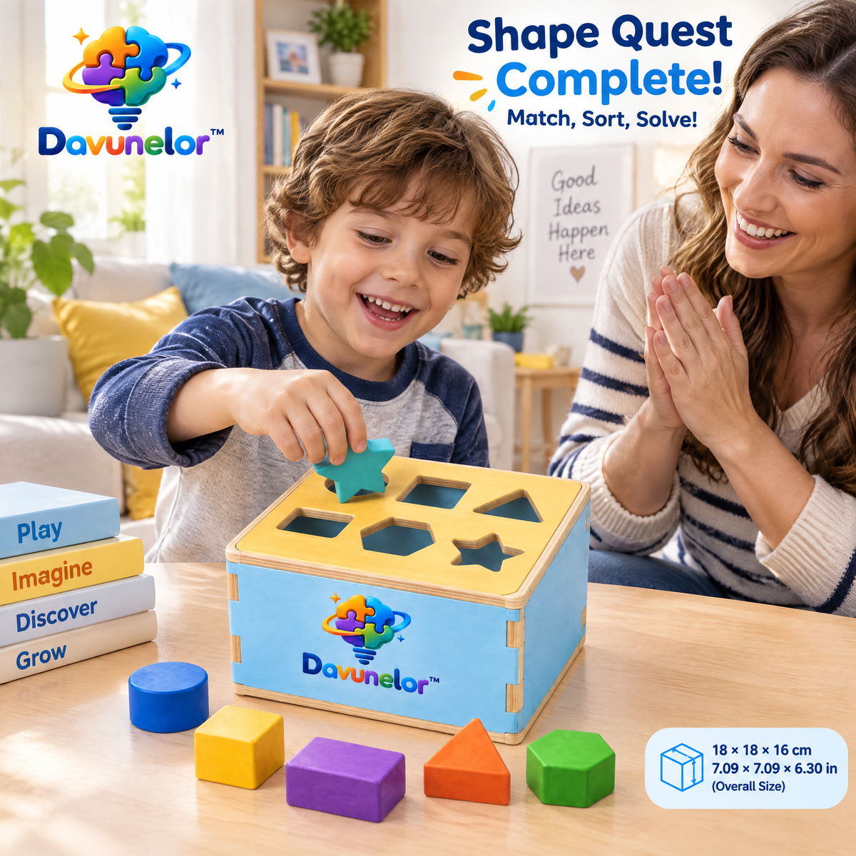 Davunelor ShapeQuest Sorting Box — product view 1