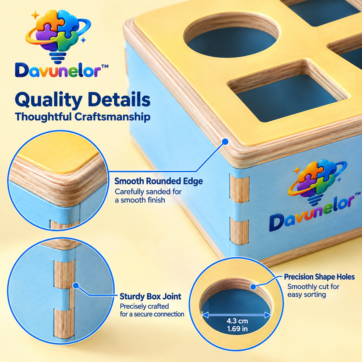Davunelor ShapeQuest Sorting Box — product view 3