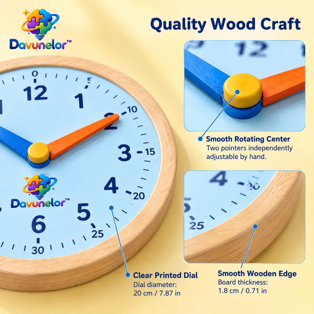 Davunelor TimeTeller Learning Clock — product view 3