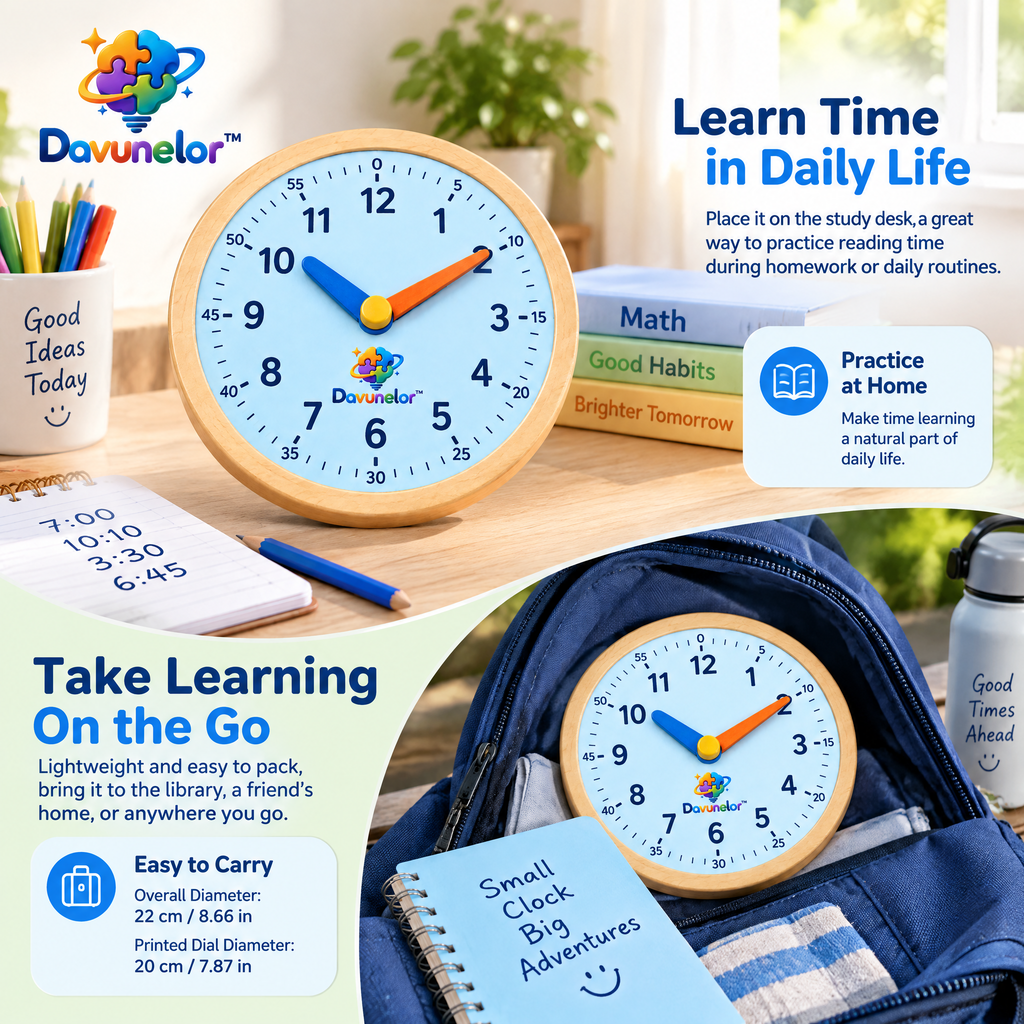 Davunelor TimeTeller Learning Clock — product view 4