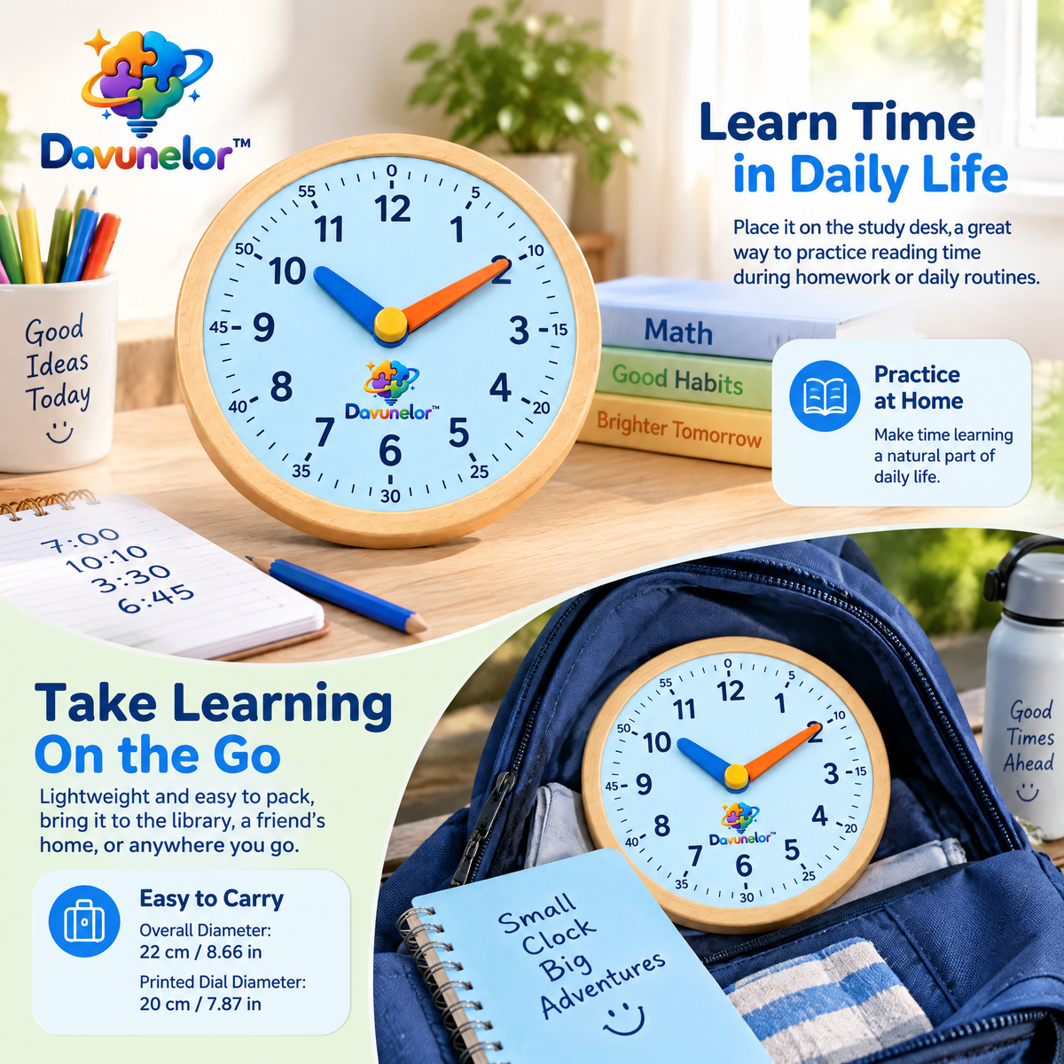 Davunelor TimeTeller Learning Clock — product view 4