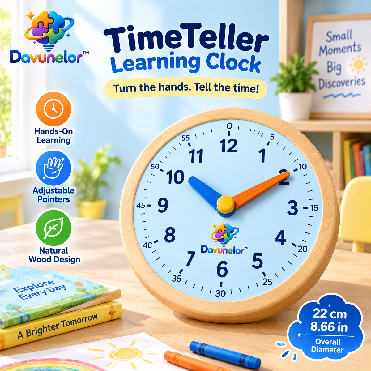 Davunelor TimeTeller Learning Clock — product view 5