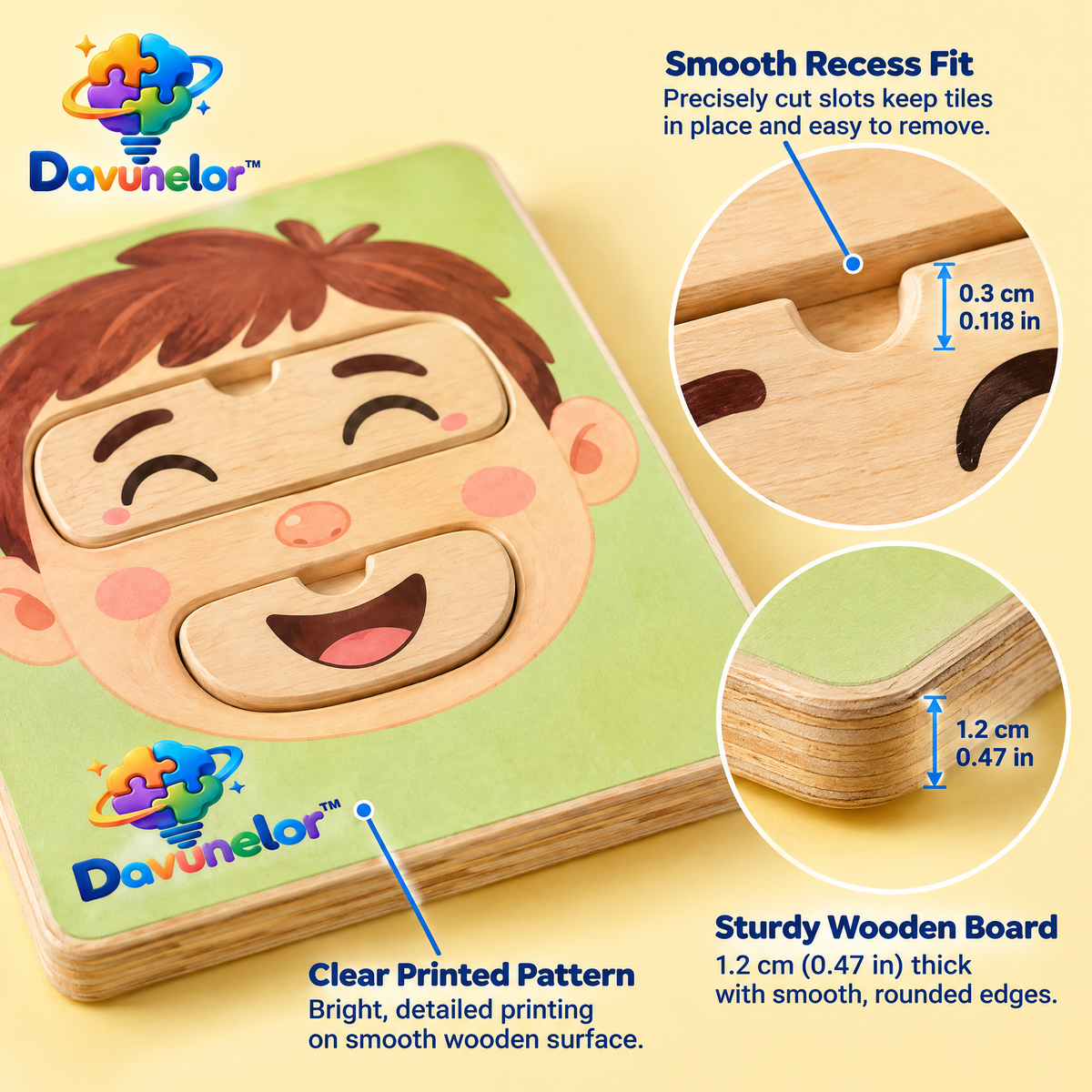Davunelor EmotionMatch Face Puzzle — product view 3