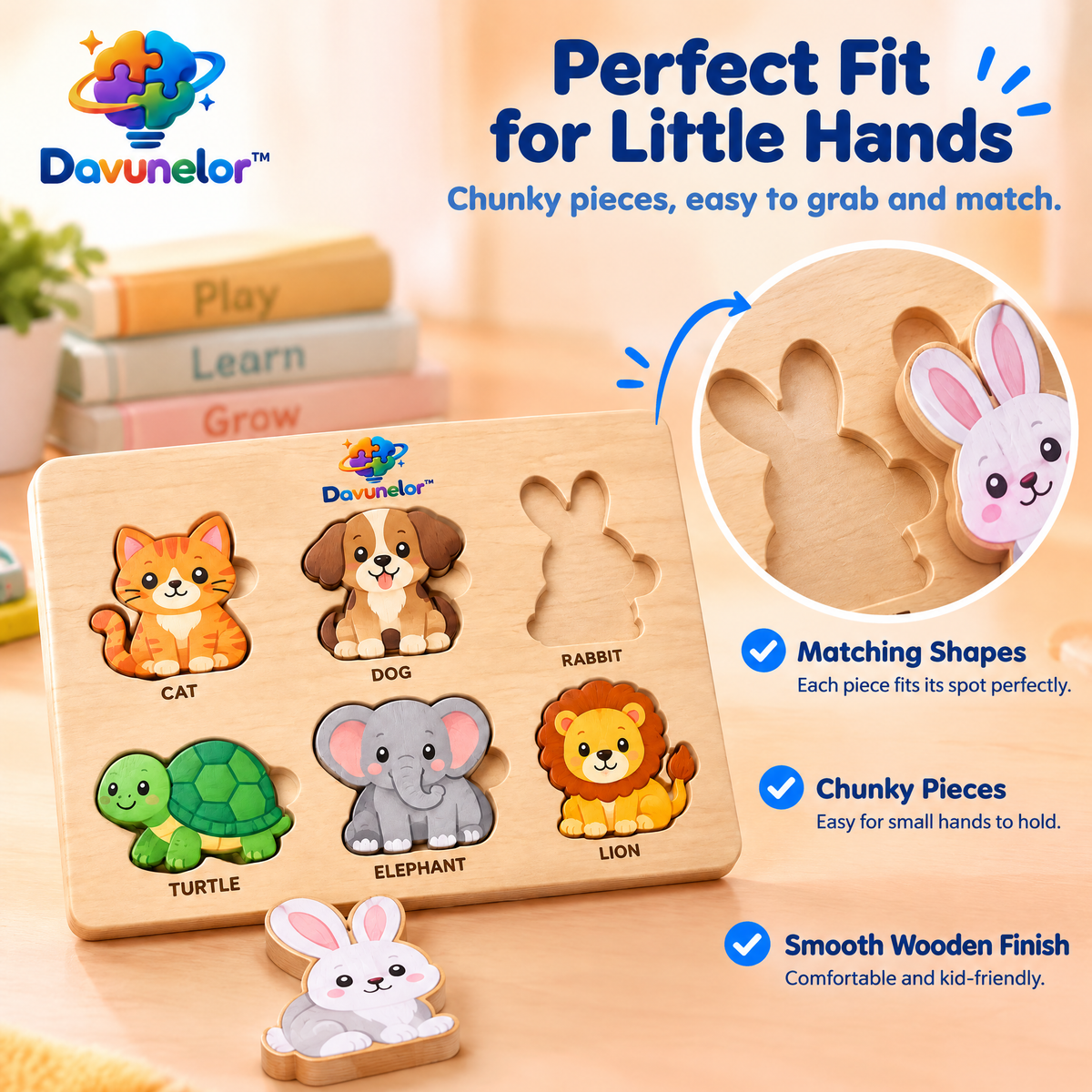 Davunelor AnimalMatch Puzzle Set — product view 3