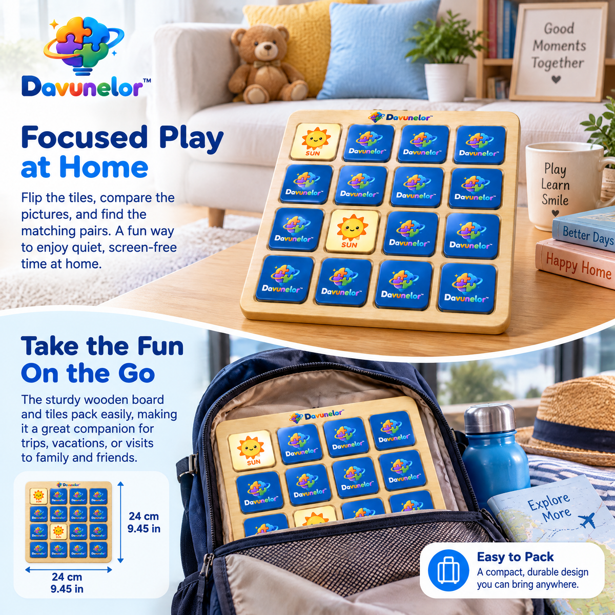 Davunelor MemoryFlip Matching Game — product view 4