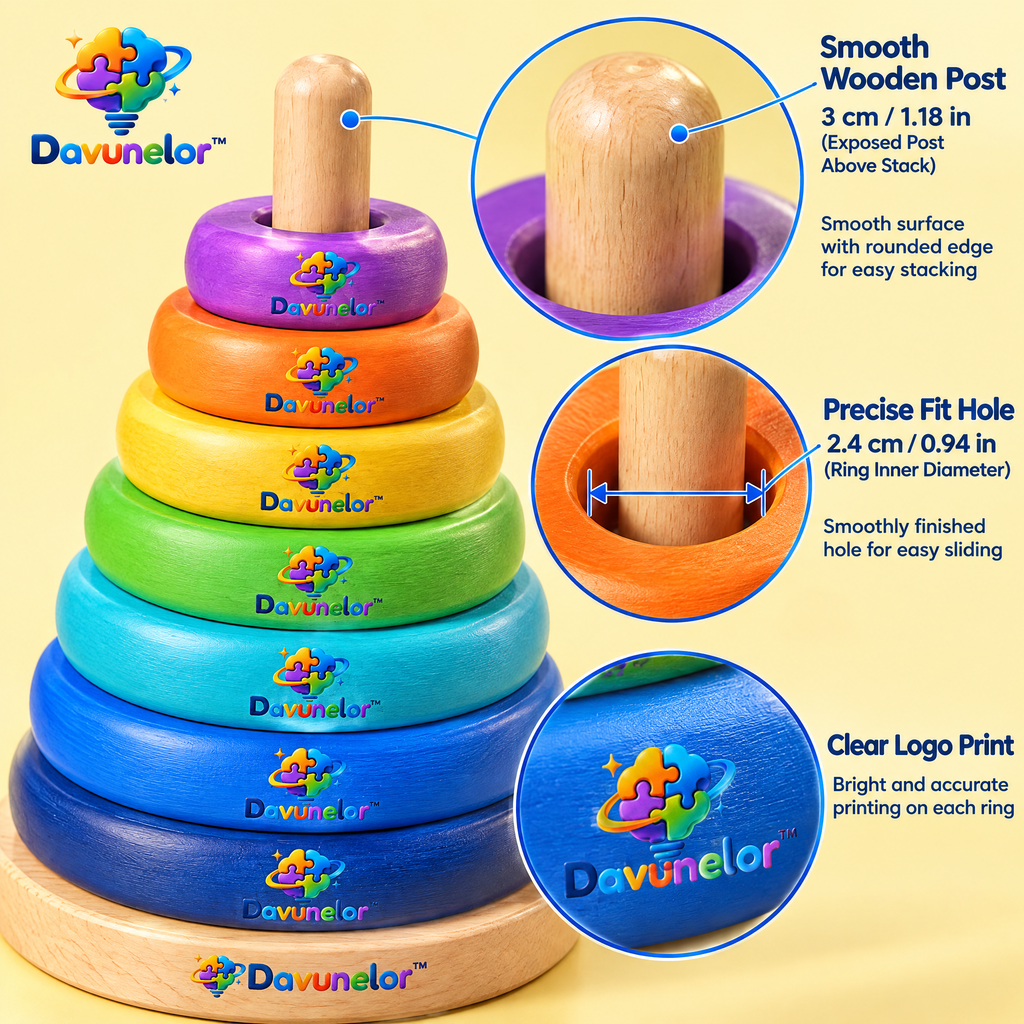 Davunelor SizeSort Stacking Rings — product view 3