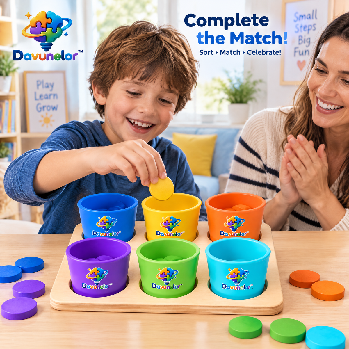 Davunelor ColorMatch Sorting Cups — product view 1