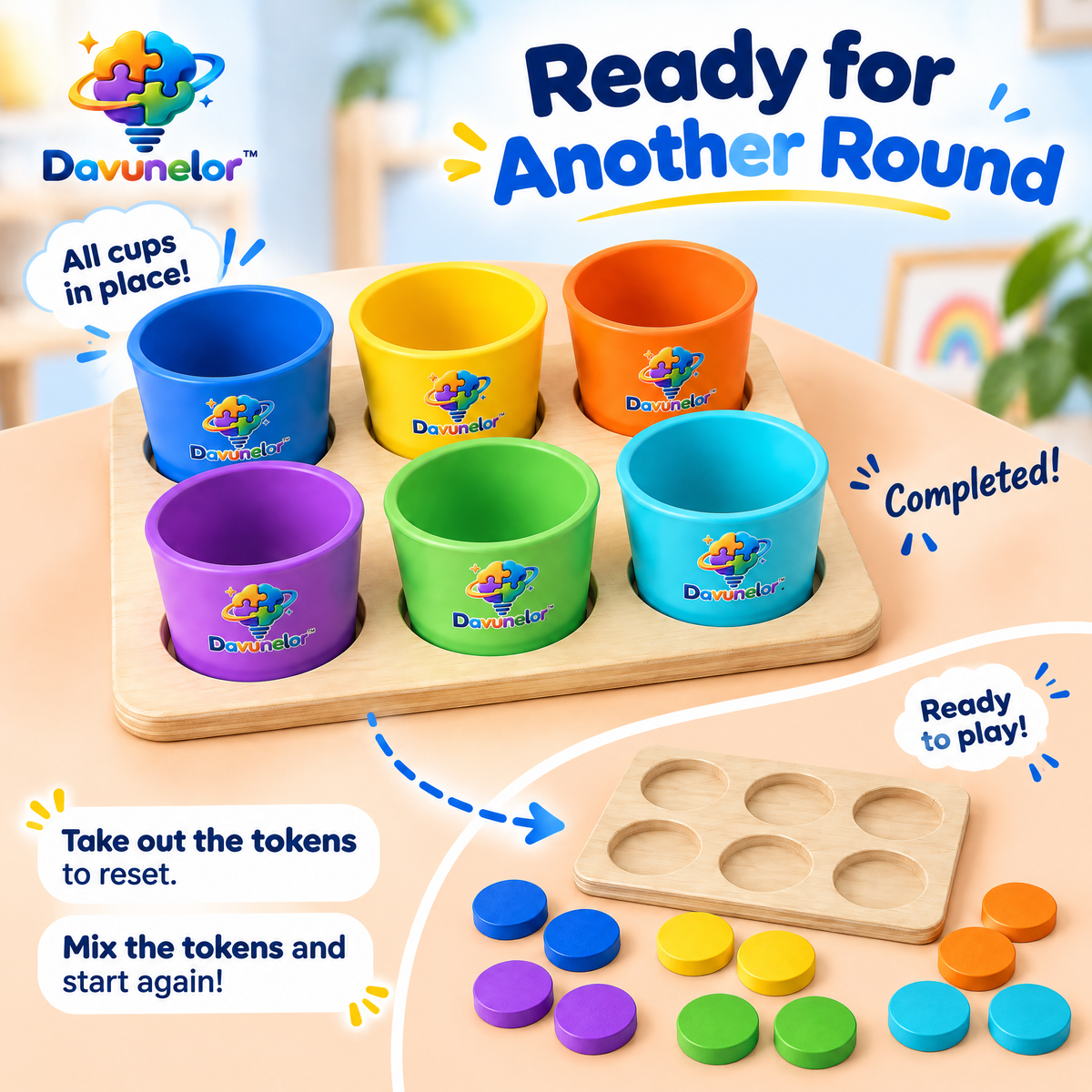 Davunelor ColorMatch Sorting Cups — product view 4