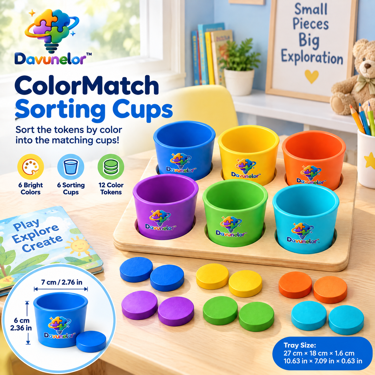 Davunelor ColorMatch Sorting Cups — product view 5