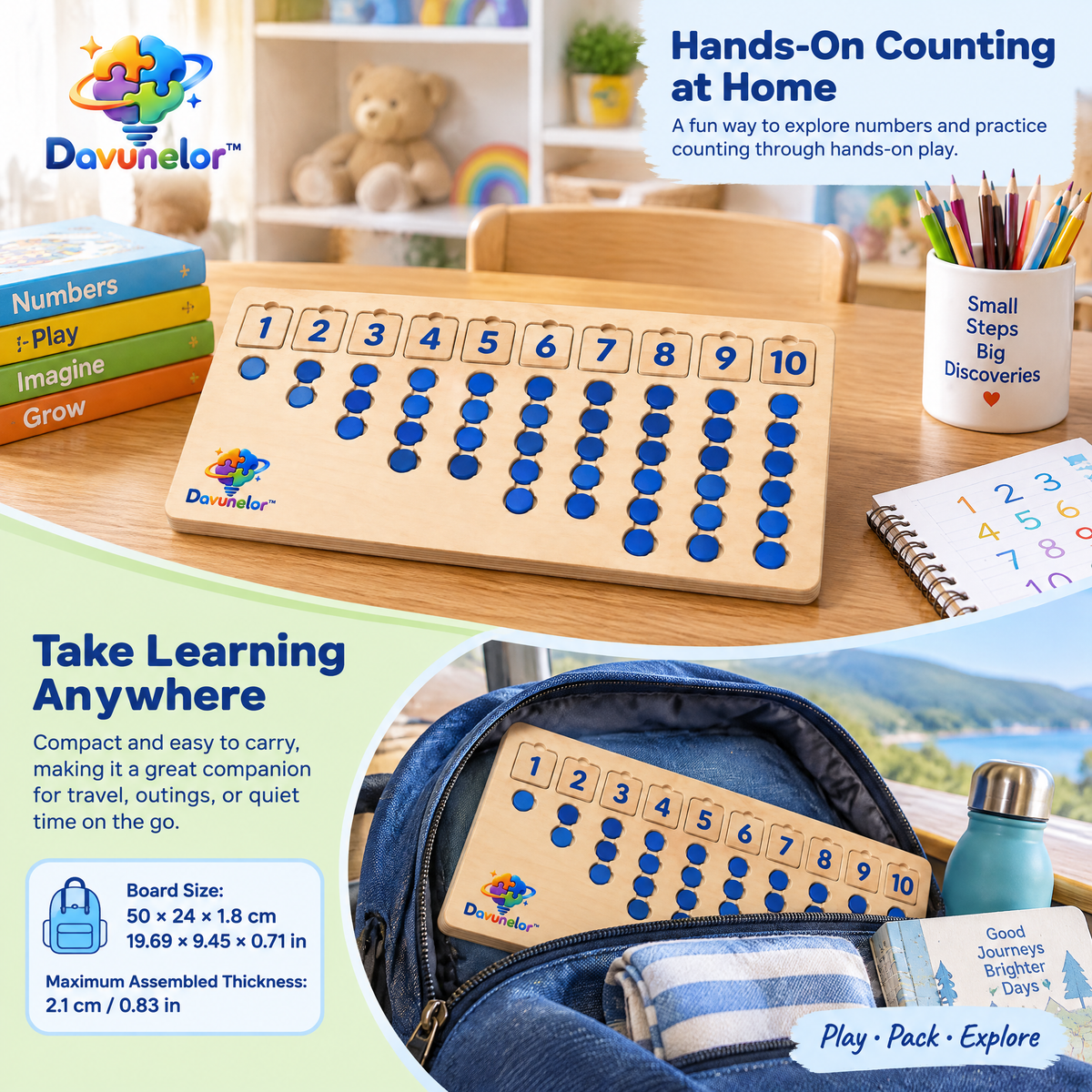 Davunelor NumberNest Counting Board — product view 4