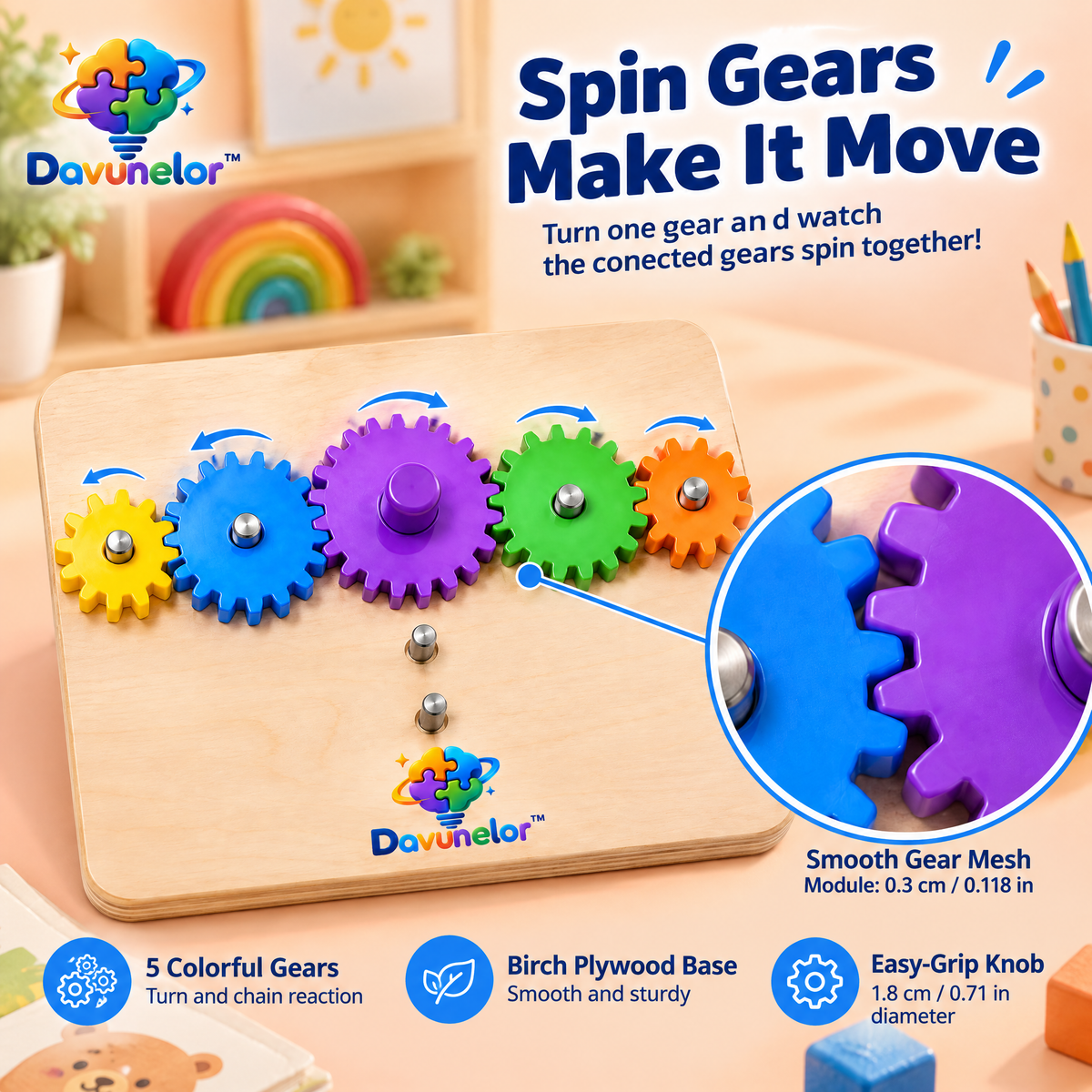 Davunelor GearPlay Activity Board — product view 3