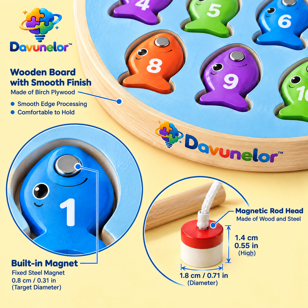 Davunelor Magnetic Fishing Game — product view 3